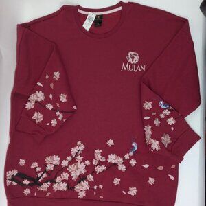 new DISNEY princess MULAN embroidered crewneck sweatshirt NWT 4xl Cri-Kee